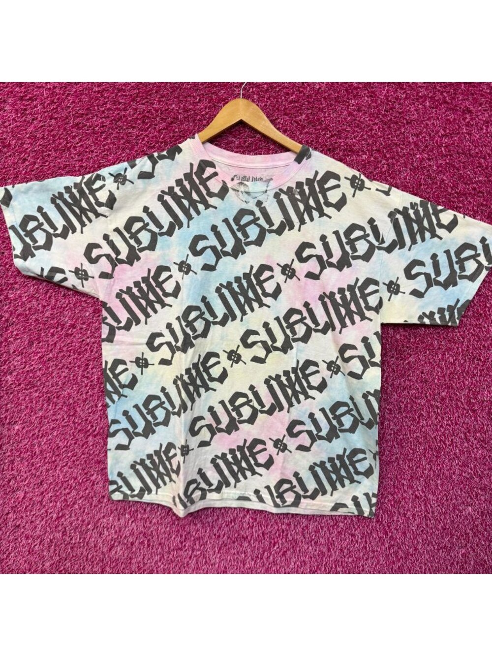 Sublime All Over Print Spell-Out Oversize Rock Tie Dye S/M